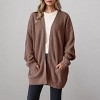 BLUEMING Womens Oversized Cardigans Casual Soft Open Front Long Sleeve Knit Cardigan Sweaters with Pockets - 3 of 4