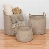 Colonial Mills Prevé Basket - Taupe & White 12"x12"x12" 100% Polypropylene Round - 3 of 4