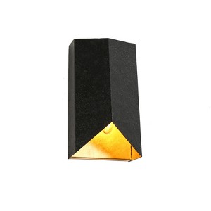 LNC Milorgany 1-Lights 4.3" Mid-Century Modern Geometrical Wall Lights, Black and Goldleaf - 1 of 4