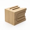 LuxenHome Set of Three Oak Finish Nesting Side Tables, Durable Manufactured Wood for Living Room Brown - 3 of 4