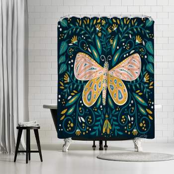 Americanflat 71" x 74" Shower Curtain Style 2 by Cat Coquillette - Available in Variety of Styles