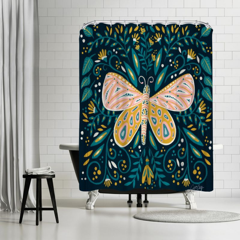 Americanflat 71" x 74" Shower Curtain Style 2 by Cat Coquillette - Available in Variety of Styles, 1 of 7
