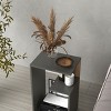 Syemin End Tables 3-Tier Shelf SideTable, End Table Metal Frame, Small Side Tables Living Room, Modern Accent Table, Gray, 11.8"*15.7"*24.9" - 4 of 4