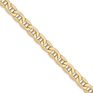 Black Bow Jewelry 4.75mm, 14K Yellow Gold, Hollow Anchor Link Chain Necklace - 1 of 4