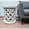 HomeRoots 20" White Solid Wood Round End Table - 2 of 4