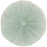 16" Ruched Velvet Round Throw Pillow - Mina Victory