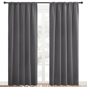 NICETOWN Blackout Curtains Rod Pocket Thermal Insulated Privacy Drapes (2 Panels) - 1 of 4