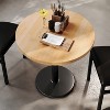 Flash Furniture Bennett Round Solid Wood Commercial Indoor Tabletop with 18" Round Dining Height Rust-Resistant Cast Iron Base - 4 of 4