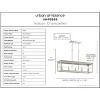 Urban Ambiance Luxury Modern Farmhouse Chandelier 11''H x 40''W,  Brushed Nickel Finish,  Ballina Collection, UHP3950 - 3 of 4