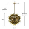 LLHZSY 21-Light Brushed Gold Chandelier with Gradient Gold Glass Shade - 23 3/5" - 3 of 4