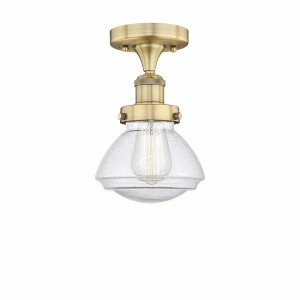 Olean - 1 Light Semi-Flush Mount In Art Deco Style-8.25 Inches Tall and 6.5 Inches Wide - 1 of 1