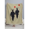 Coco de Paris Rabbits walking with balloons Woven Throw Blanket - Deny Designs - 3 of 4