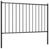 vidaXL Fence Panel with Posts Powder-coated Steel 5.6 ft.x4.1 ft. Black - 2 of 4