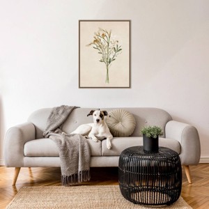 Amanti Art 23"x30" Vintage Dried Flower Bunch II by Isabelle Z Framed Canvas Wall Art Print - 1 of 4