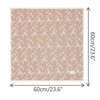 INSPIRE CHIC Women's Floral Printed Cotton Linen Lace Trim Square Scarves 1Pc - 3 of 4