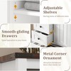 Farmhouse 5 Drawer Dresser for Bedroom, 48" Tall Wood Dresser Chest of Drawer with Sliding Barn Door, Adjustable Shelf, Storage Organizer - 4 of 4