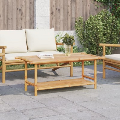 vidaXL Coffee Table 43.3"x21.7"x17.7" Bamboo