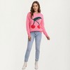 Anna-Kaci Women's Cherry Graphic Fuzzy Knit Sweater with Textured Soft Feel Ribbed Crew Neckline and Relaxed Long Sleeve Fit - 3 of 4