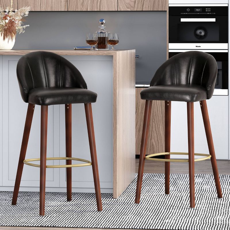2pc Cullimore Contemporary Channel Stitch Counter Height Barstools - Christopher Knight Home, 3 of 12