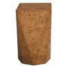 Uttermost Hughes Accent Table Captivating Geometric Design-Rich Caramel Poplar Burl Wood Grain - 4 of 4