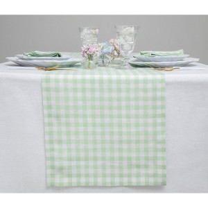 Solino Home Linen Gingham Check Table Runner - 1 of 4