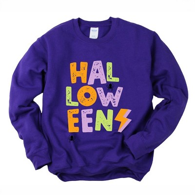 Simply Sage Market Women's Graphic Sweatshirt Halloween Lightning Bolt Colorful