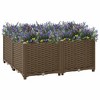 vidaXL Raised Bed Light Grey Polypropylene Medium Planters - Brown 31.5" x 31.5" x 15" - 2 of 4