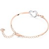 'Infinity Heart' Jewelry Collection, Necklace and Bracelet Set in Rose Gold & Rhodium with Clear Crystals - 4 of 4