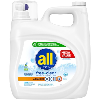 All Advanced Oxi Free Clear Liquid Laundry Detergent