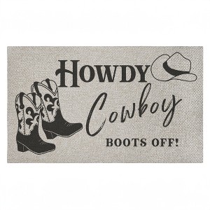 Stupell Industries Cowboy Boots Off Entry Printed Outdoor Imitation Sisal Door Mat, design by Deane Beesley - 1 of 4