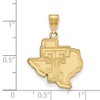 Black Bow Jewelry 10k Yellow Gold Texas Tech Red Raiders NCAA Large Pendant - 2 of 3