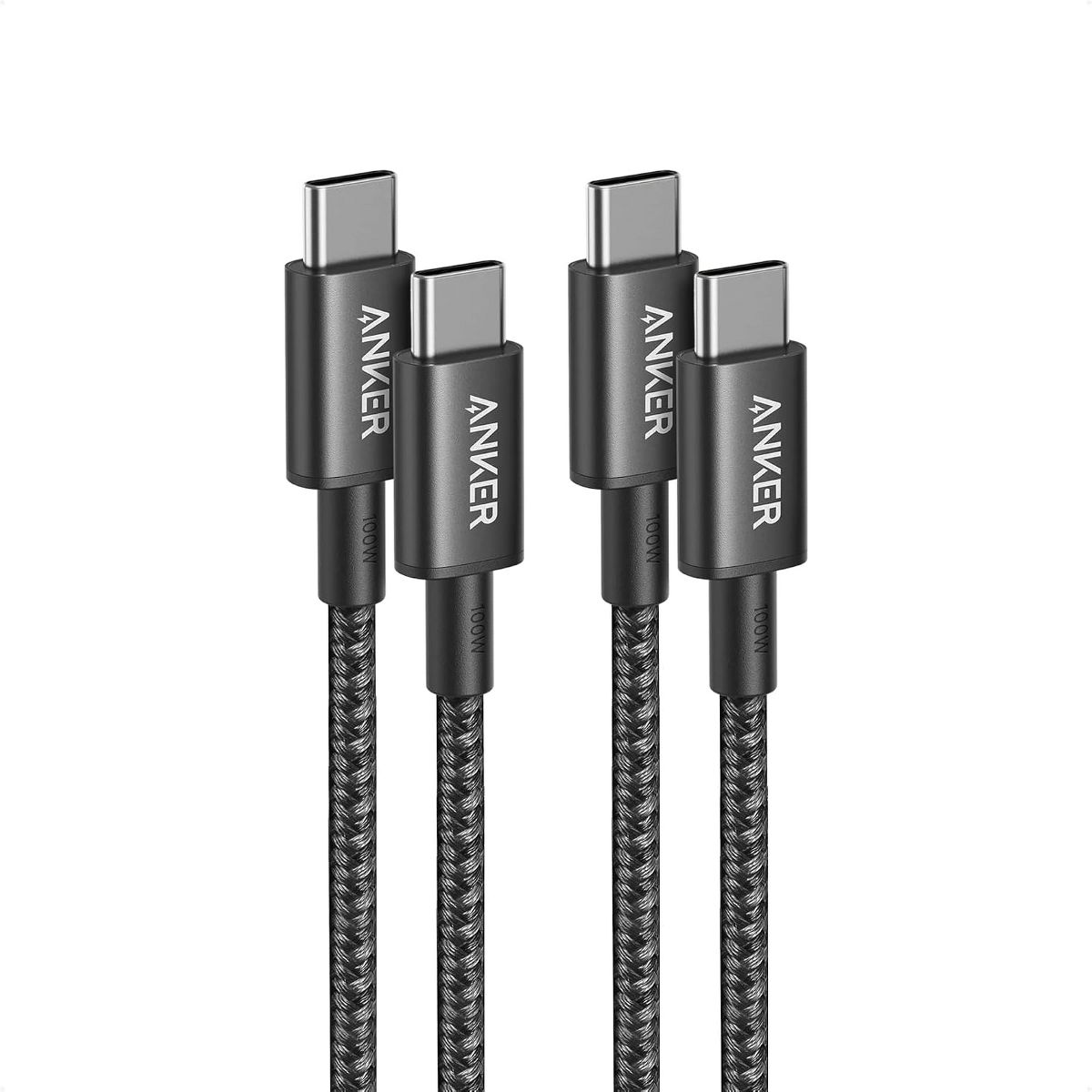 Anker USB C to USB C Cable, 100W Fast Charging(2-Pack,3.3ft, Black) | For iPhone 17 Series, MacBook Pro 2020, Pixel, & More (Not for Video Output)