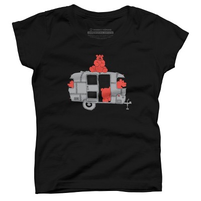 Girl's Design By Humans Watch out That's A Bearstream By NDTank T-Shirt