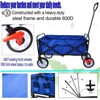 RISOKEYS Collapsible Outdoor Utility Wagon Cart,with Adjustable Handle,Foldable Design & 600D polyester Fabric for Beach, Garden,Shopping - 4 of 4
