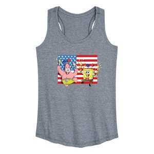 Women's - SpongeBob SquarePants - Patrick Sparkers Flag Graphic Racerback Tank - 1 of 4