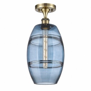 Vaz - 1 Light Semi-Flush Mount In Industrial Style-11.13 Inches Tall and 8 Inches Wide - 1 of 1