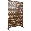 Okak Modern Outdoor Privacy Screen with Dimond Hollowed, Patio Privacy Screen with Metal Stand, Metal Privacy Screen for Backyard - 4 of 4