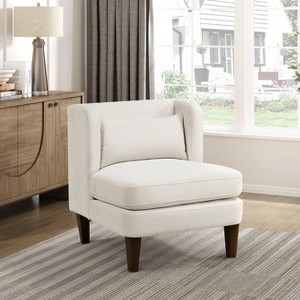 NicBex Modern Small Corduroy Fabric  Accent Chairs for Living Room,Comfy Upholstered Cushion Seat Reading Chair with Pillow - 1 of 4