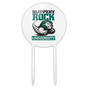 Slippery Rock Secondary Logo  Acrylic Cake Topper Party Decoration for Wedding Anniversary Birthday Graduation - 1 of 4