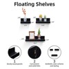 FONTOI 18.11" Floating Shelves, Wall Mounted Shelves for Bathroom, Living Room, Kitchen, Hanging Shelf for Books/Decor, Black, 5.91"*1.97"*18.11" - 3 of 4