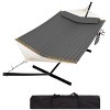 2-Person Hammock Suite with Collapsible Steel Frame – Backyard Oasis & Camping Essential (450lb Support, UV-Resistant + Storage Bag) - 4 of 4