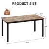 63 Inch Computer Desk, Large Office Desk with Black Metal Frame, Modern Simple Style Gaming Desk, Sturdy Write Desk for Home, Work, Study - 3 of 4