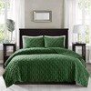 Sapphtopaz 3-Piece Velvet Geometric Quilt Set, Full/Queen Comforter Set, Bedding with 2 Shams for Women, Men, Kids & Teens - 2 of 4