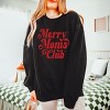 Merry Mom's Club Distressed - Women's Lightweight Garment Dyed Sweatshirt - 3 of 4