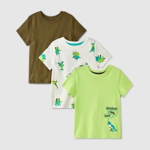 Toddler Boys' 3PK Dino T-Shirt - Cat & Jack™ Green - 1 of 4