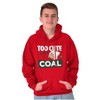 Swee'Pea Too Cute Get Coal Christmas Hoodie Sweatshirt Women Men Brisco Brands - 4 of 4