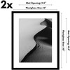 Americanflat 16x20 Picture Frame with Polished Plexiglass - Set of 2 - Use as 12x16 Frame with Mat or 16x20 Frame Without Mat - Black - 2 of 4