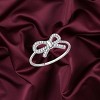 Slickblue Women's Clear CZ Ring in Polished Stainless Steel - No Plating, Knots & Bows Design, Fashion Jewelry, Sizes 5-10 - 2 of 4