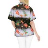 LA LEELA Women's Beach Funny Santa Claus Party Shirt Blouse Short Sleeve Tops Hawaiian Christmas Tree Shirts for Women - 2 of 4