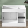 Bath Vanity Cabinet without Top 42 in. W x 21.5 in. D x 33.5 in. H Bathroom Vanity in White with Brushed Nickel Handle - 2 of 4
